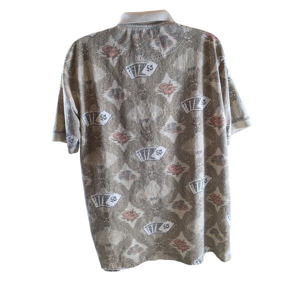 Big Dogs Polo Shirt Mens XL Poker Tropical Novelty Short Sleeve Vintage Attitude - Picture 7 of 11
